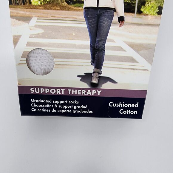 Sigvaris 15-20 mmHg Graduated Support Socks Cushion Cotton C White 142CC00 Women - Picture 6 of 10